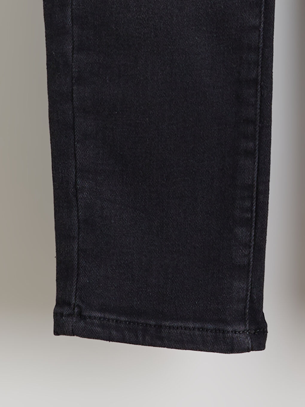 Siyah Slim Fit Erkek Çocuk Jean Pantolon-1