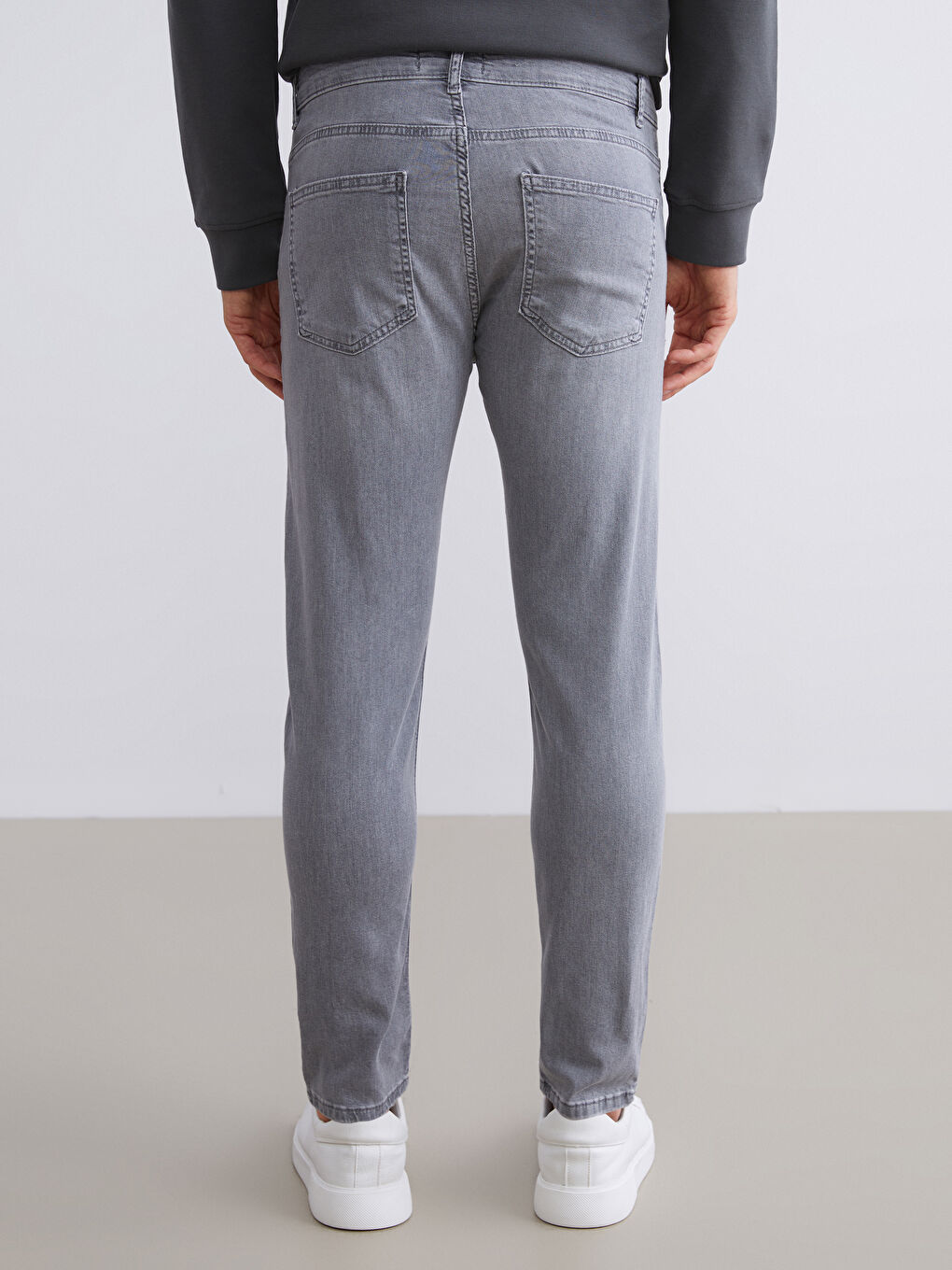 Gri 730 Havuç Kalıp Erkek Jean Pantolon-3