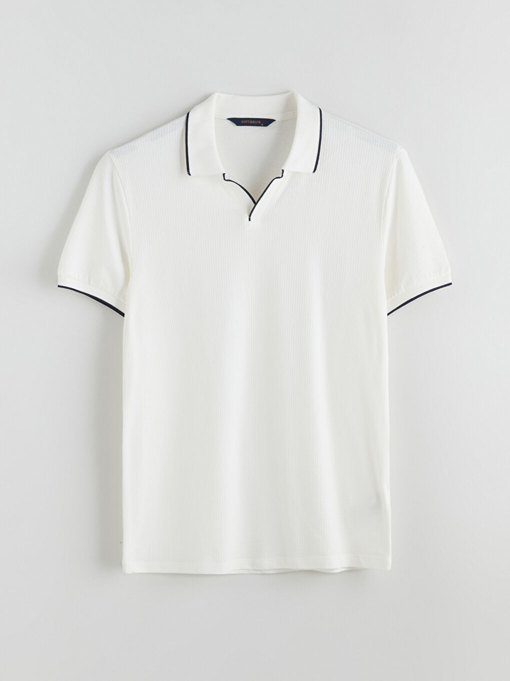 Ekru Polo Yaka Penye Erkek Tişört-4