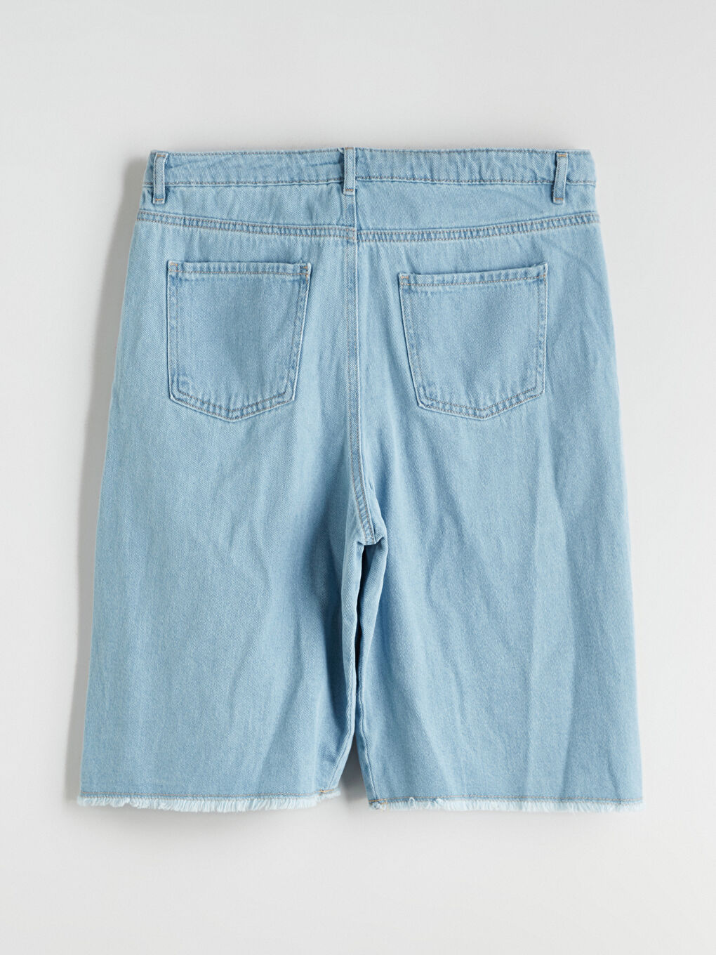 İndigo Genç Erkek Jean Bermuda-5