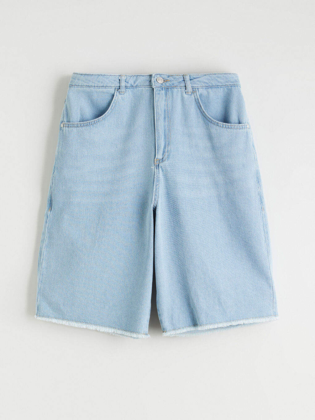 İndigo Genç Erkek Jean Bermuda-6