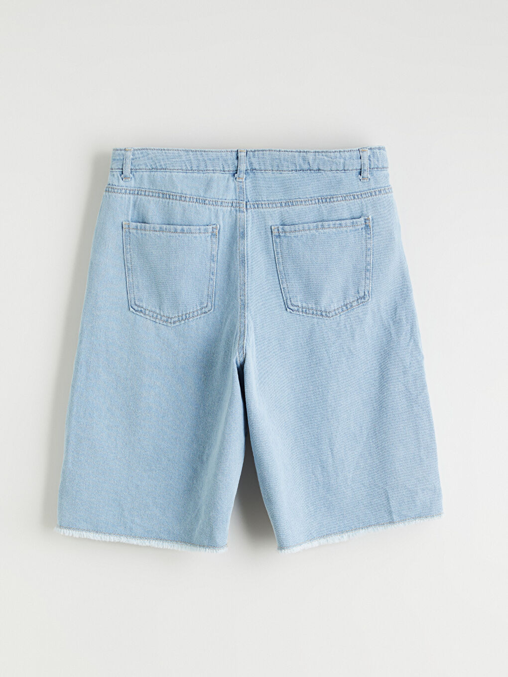 İndigo Genç Erkek Jean Bermuda-7