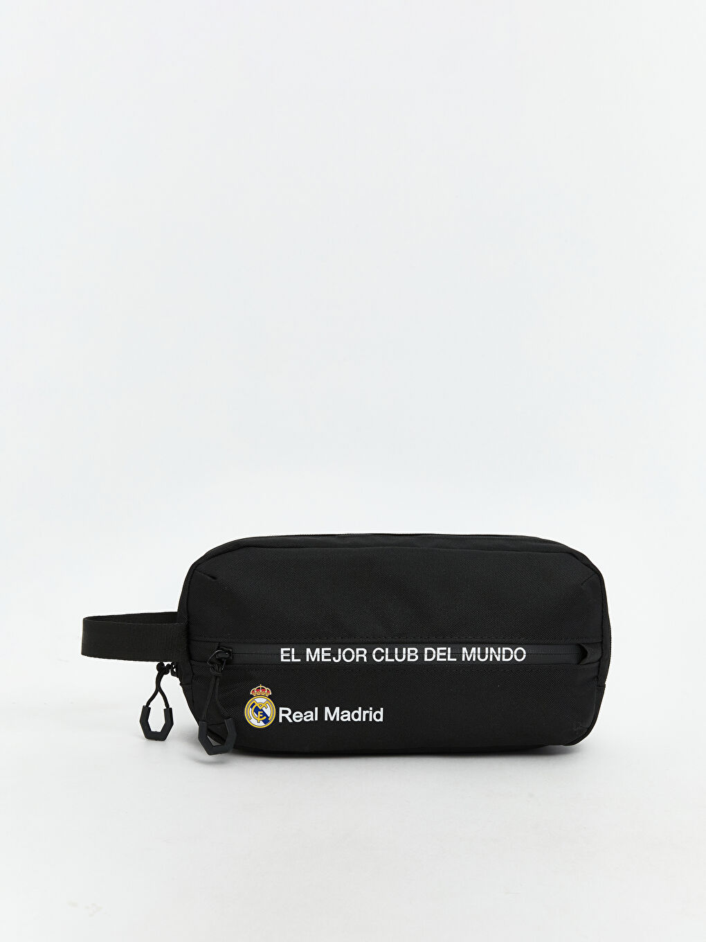 Siyah Real Madrid Baskılı Erkek El Çantası