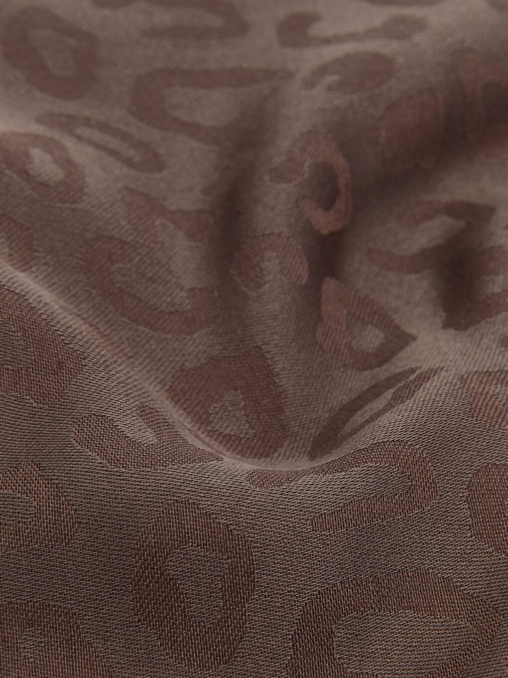 Kahverengi Desenli Kadın Vual Şal-4