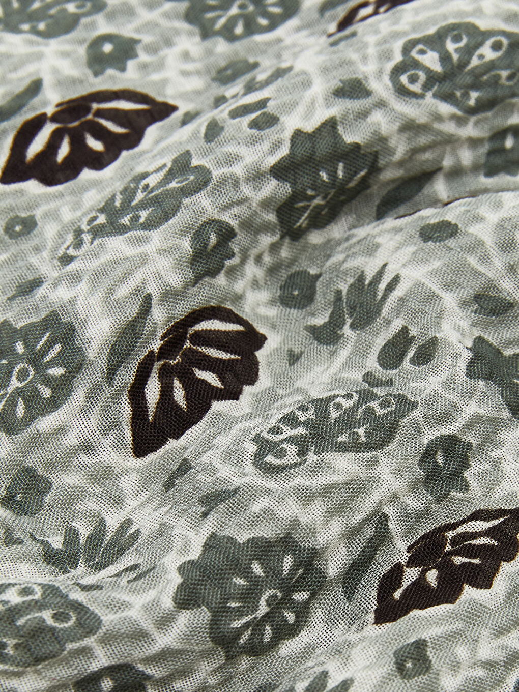 Yeşil Desenli Kadın Şal-2