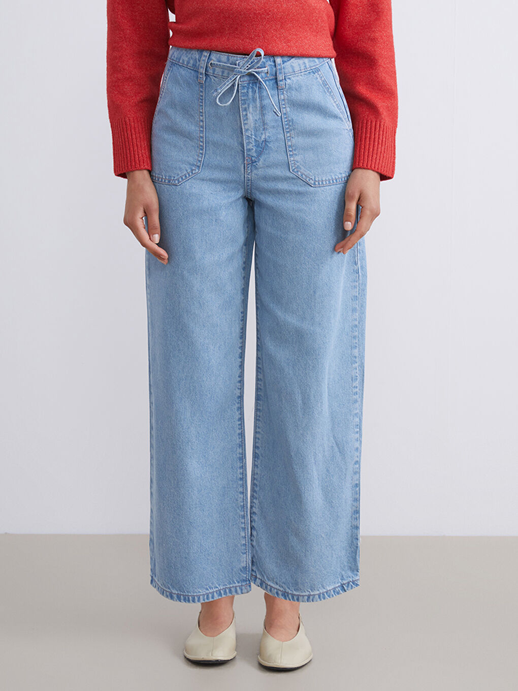 İndigo Boyfriend Kadın Jean Pantolon-1