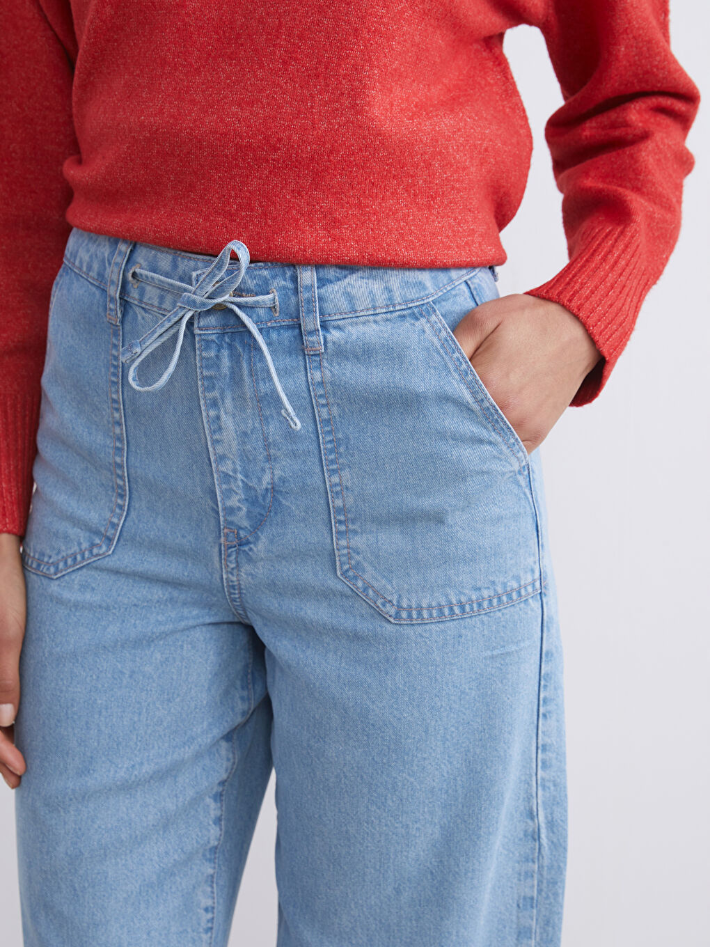 İndigo Boyfriend Kadın Jean Pantolon-2