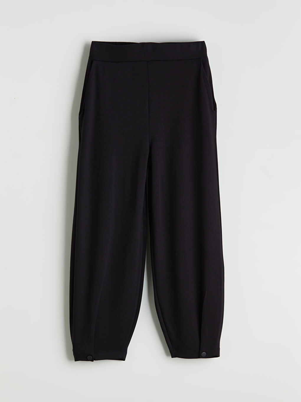 Siyah Beli Lastikli Kadın Eşofman Altı-5