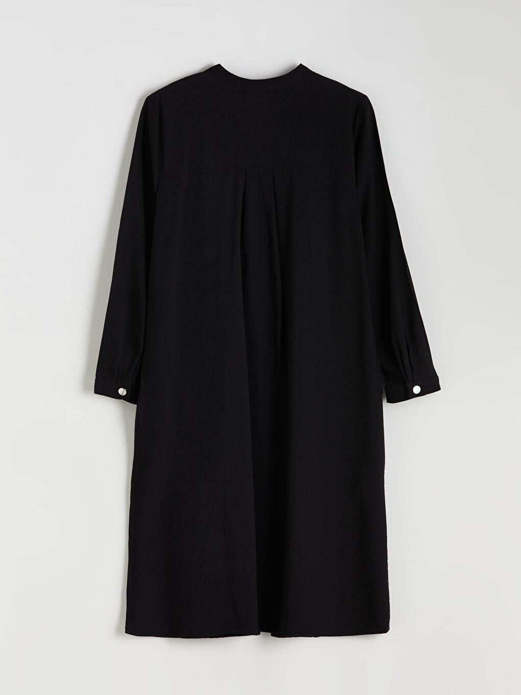 Siyah Bisiklet Yaka Elbise-5