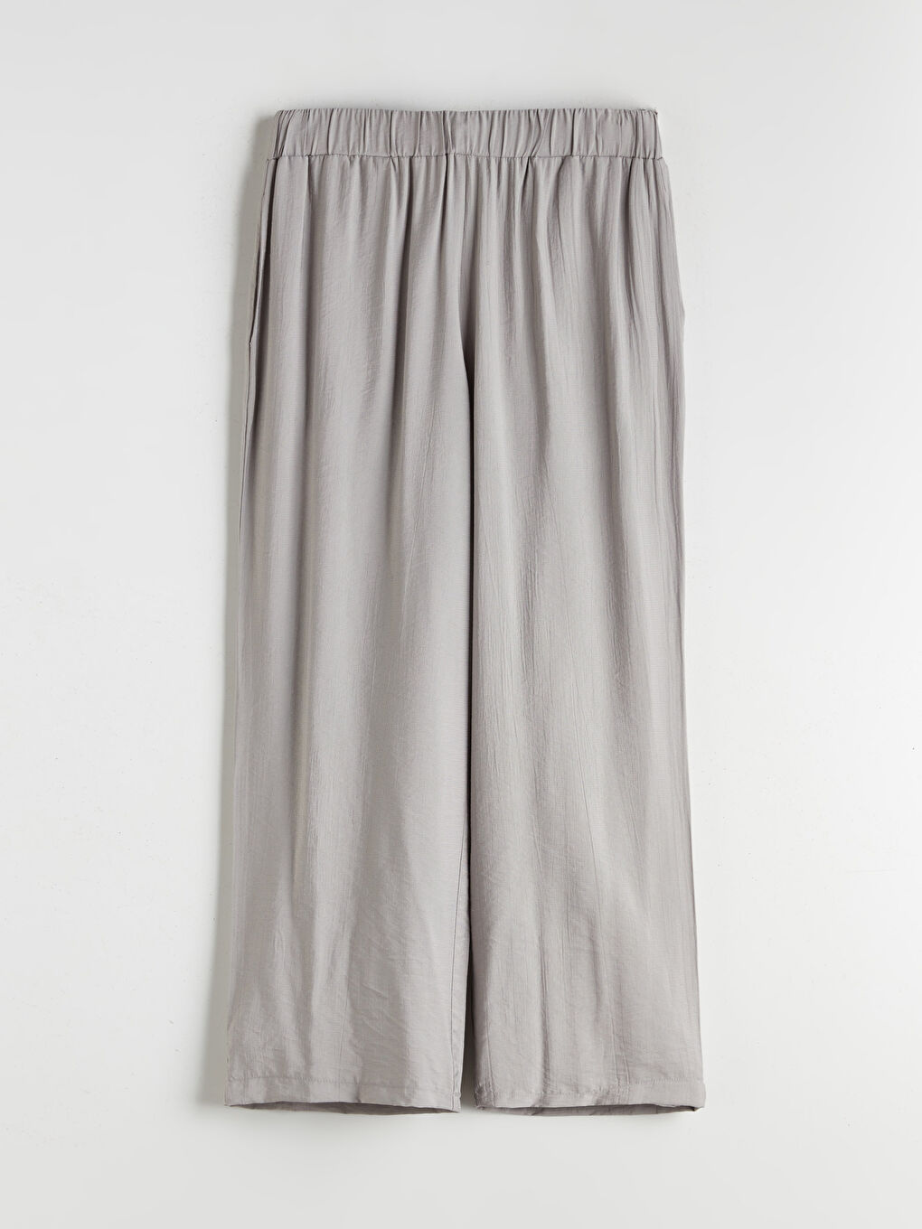 Gri Beli Lastikli Kadın Pantolon-6