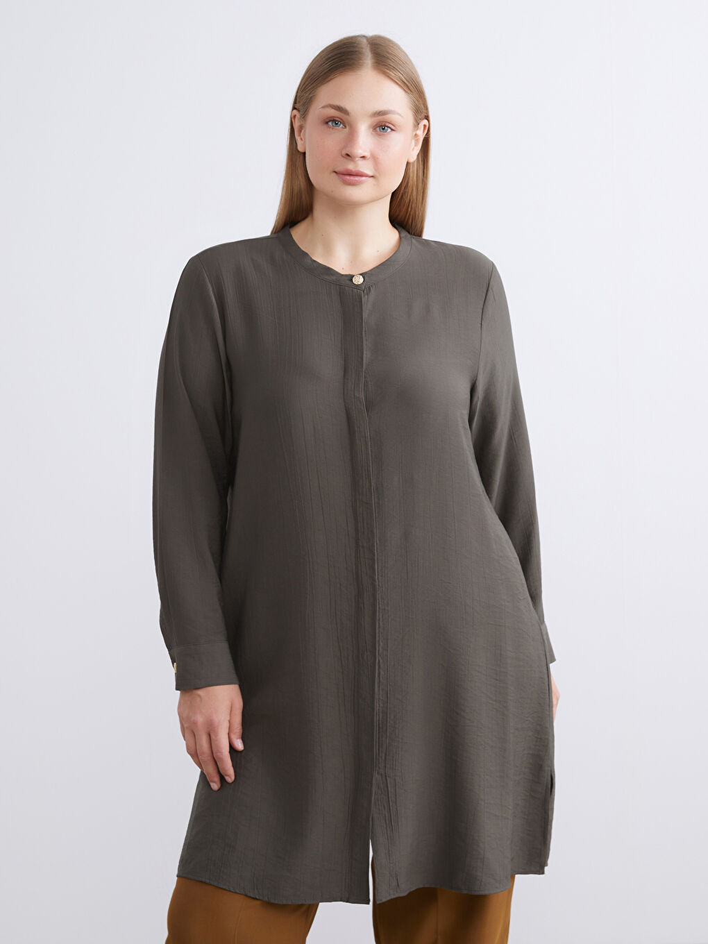 Hakim Yaka Kadın Gömlek Tunik-2