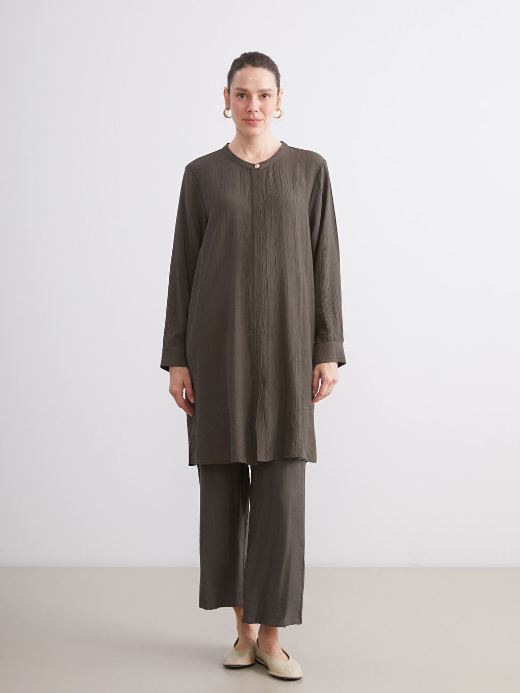 Hakim Yaka Kadın Gömlek Tunik-4