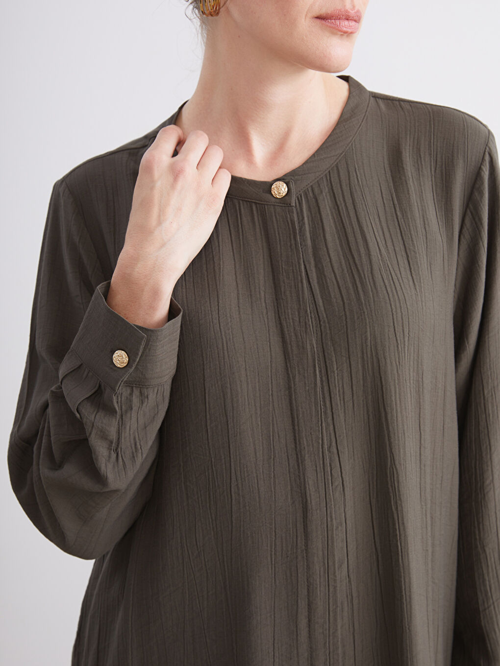 Hakim Yaka Kadın Gömlek Tunik-5