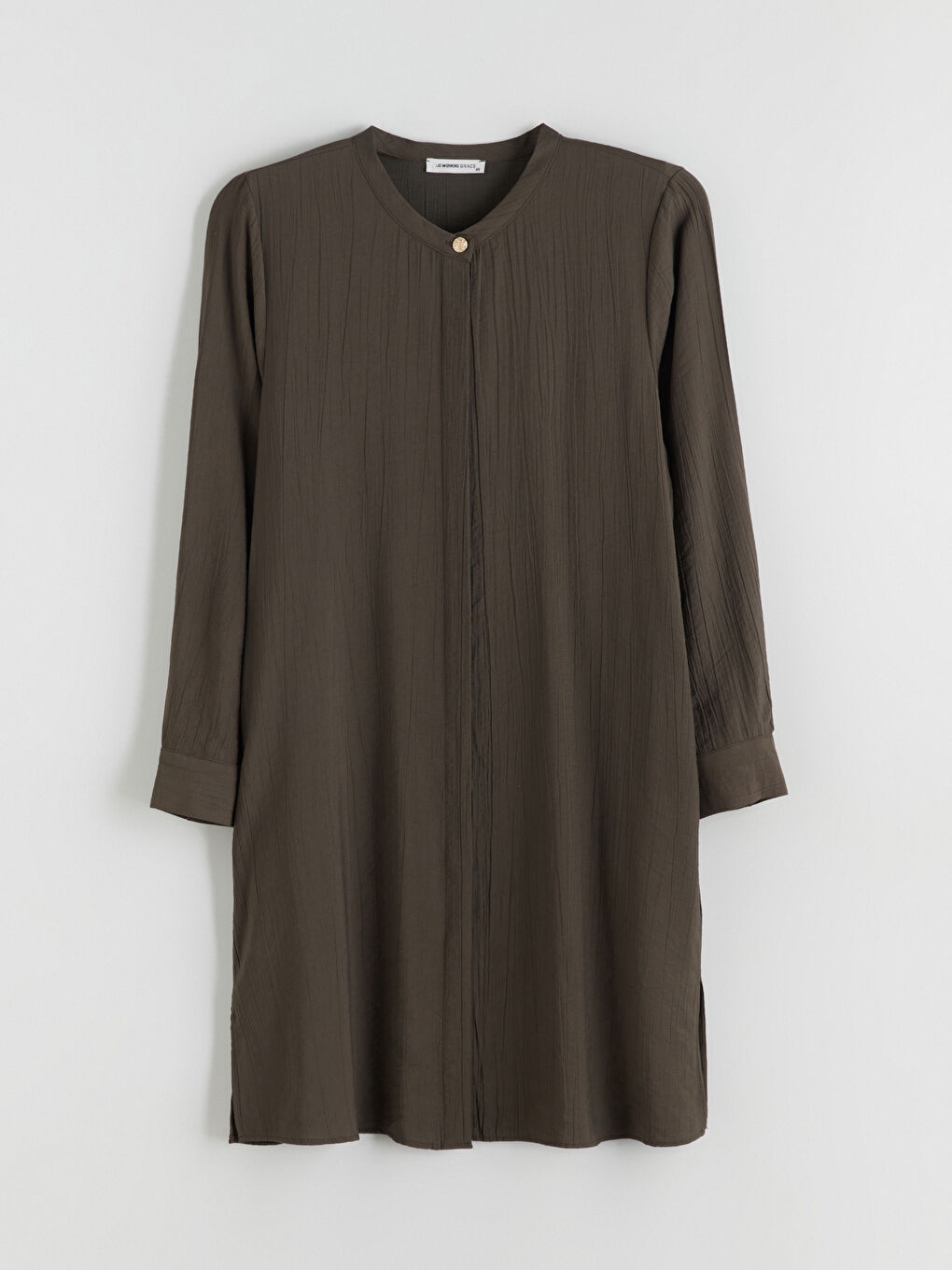 LCW Grace Grandad Collar Women's Shirt Tunic -W5K664Z8-HEJ