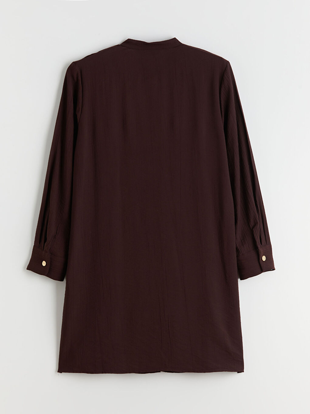 Kahverengi Hakim Yaka Kadın Gömlek Tunik-9