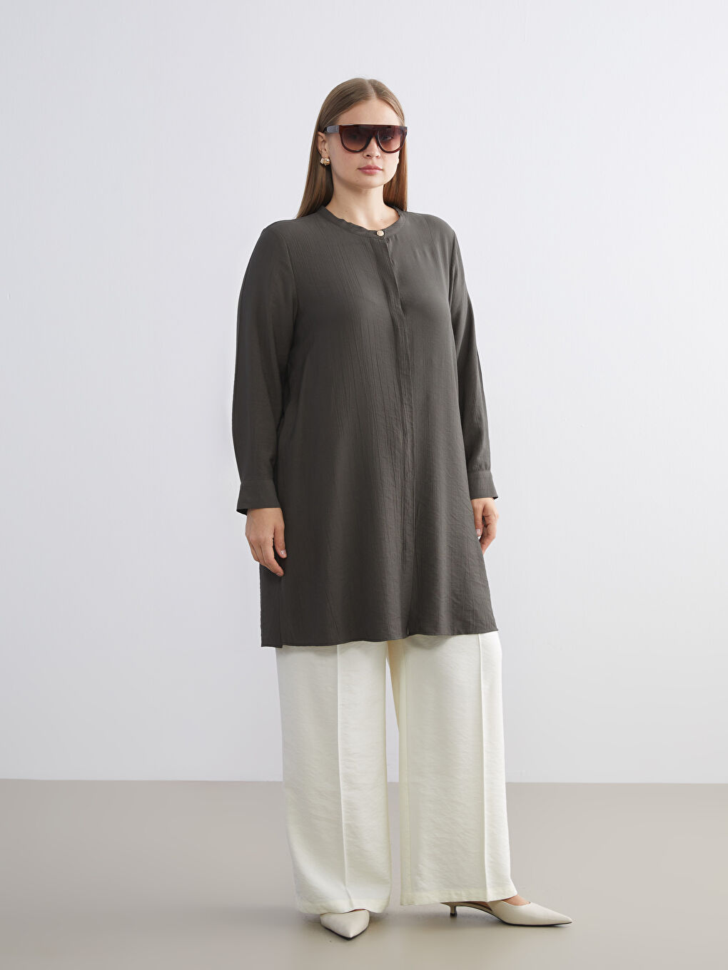 Hakim Yaka Kadın Gömlek Tunik-1