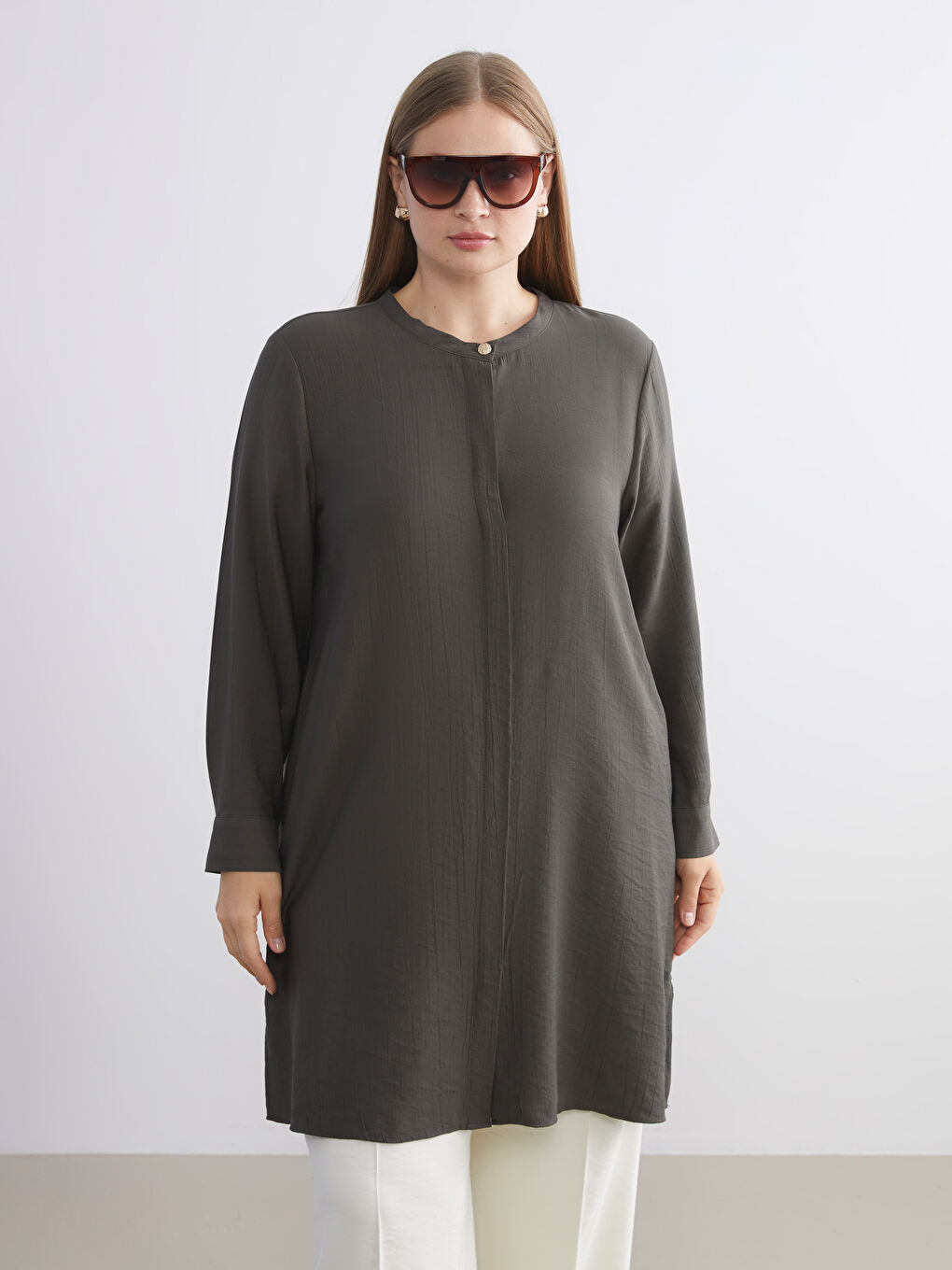 Hakim Yaka Kadın Gömlek Tunik-3