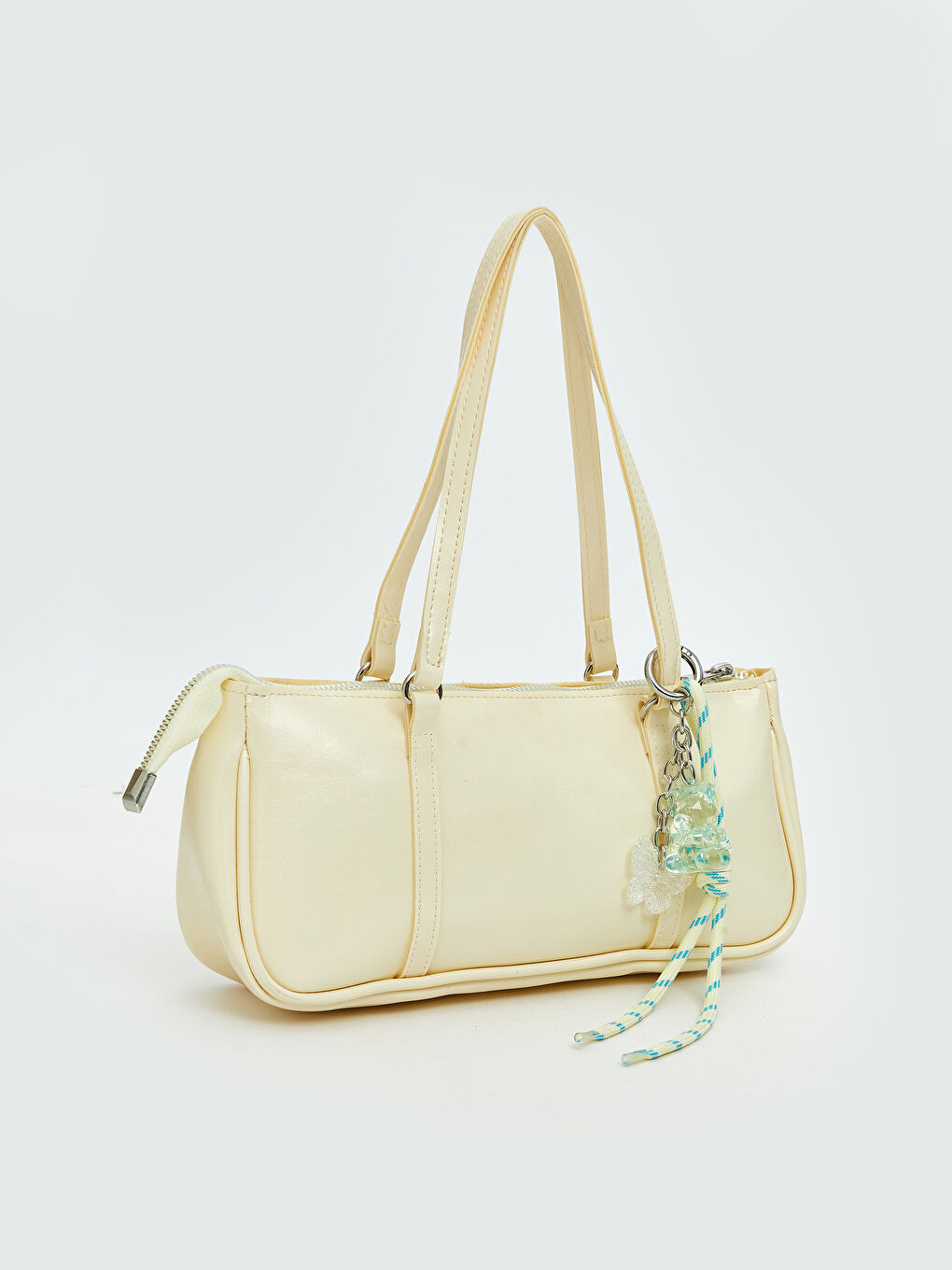 Sarı Deri Görünümlü Kadın Kol Çantası-8