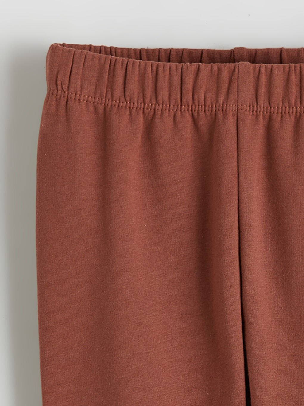 Kahverengi Beli Lastikli Kız Çocuk Tayt-2