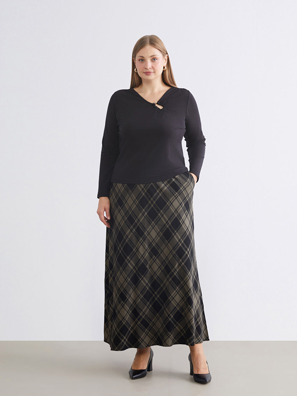 Elasticated Waist Patterned Skirt