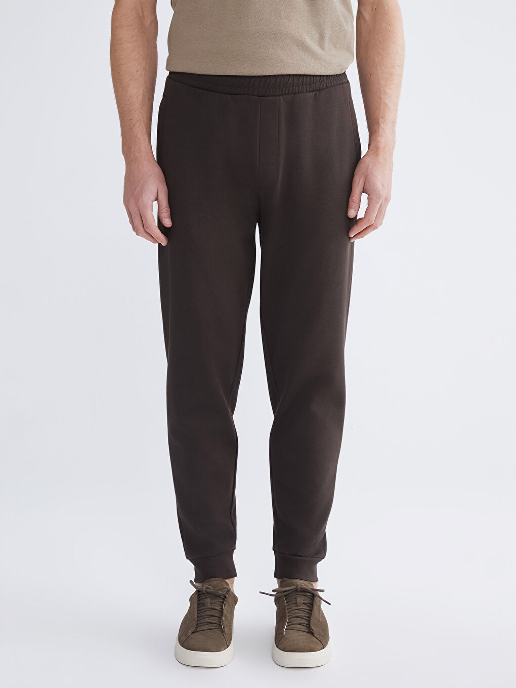Kahverengi Standart Kalıp Erkek Jogger Eşofman Altı-1