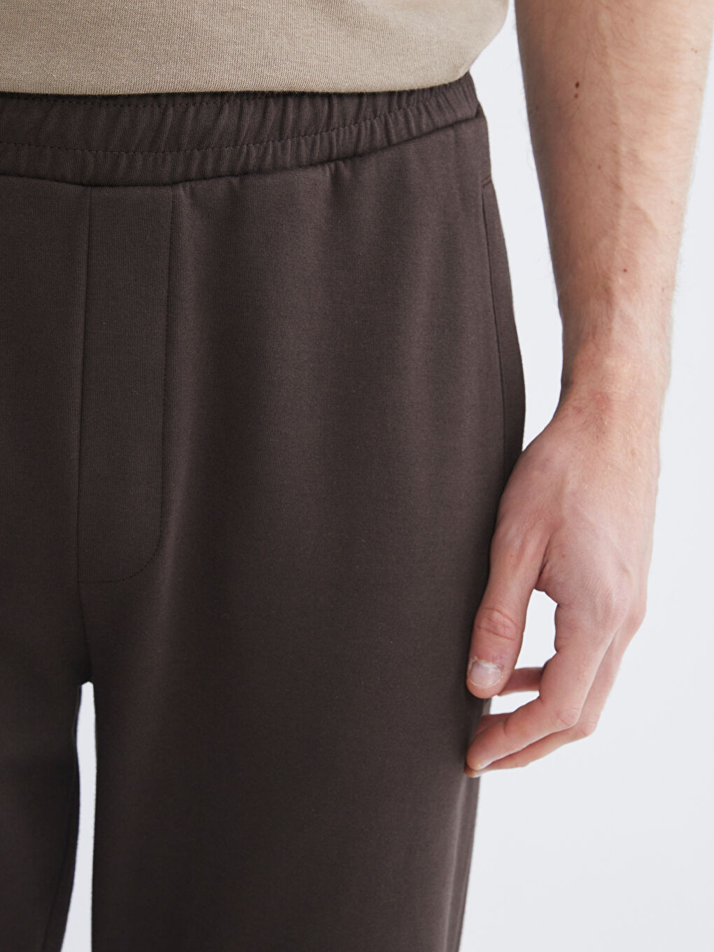 Kahverengi Standart Kalıp Erkek Jogger Eşofman Altı-2