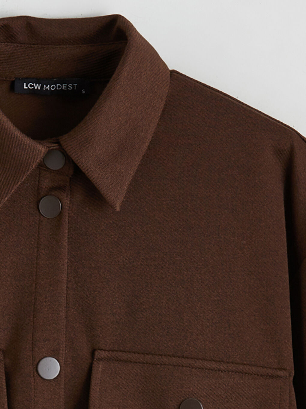 Kahverengi Oversize Kadın Gömlek Tunik-6