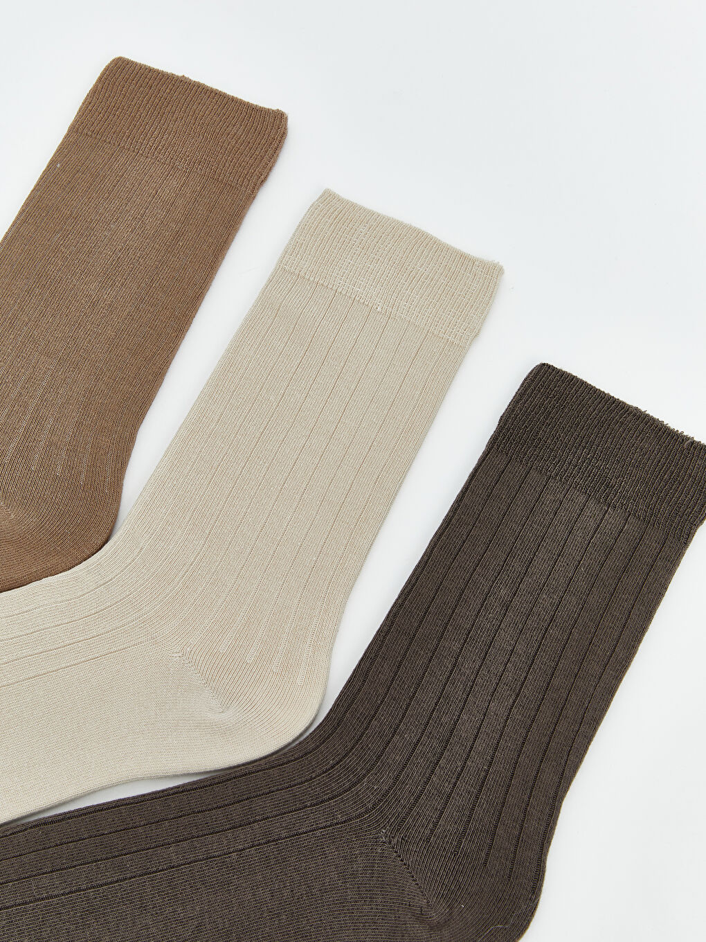 Bej Erkek Soket Çorap 3'lü-1