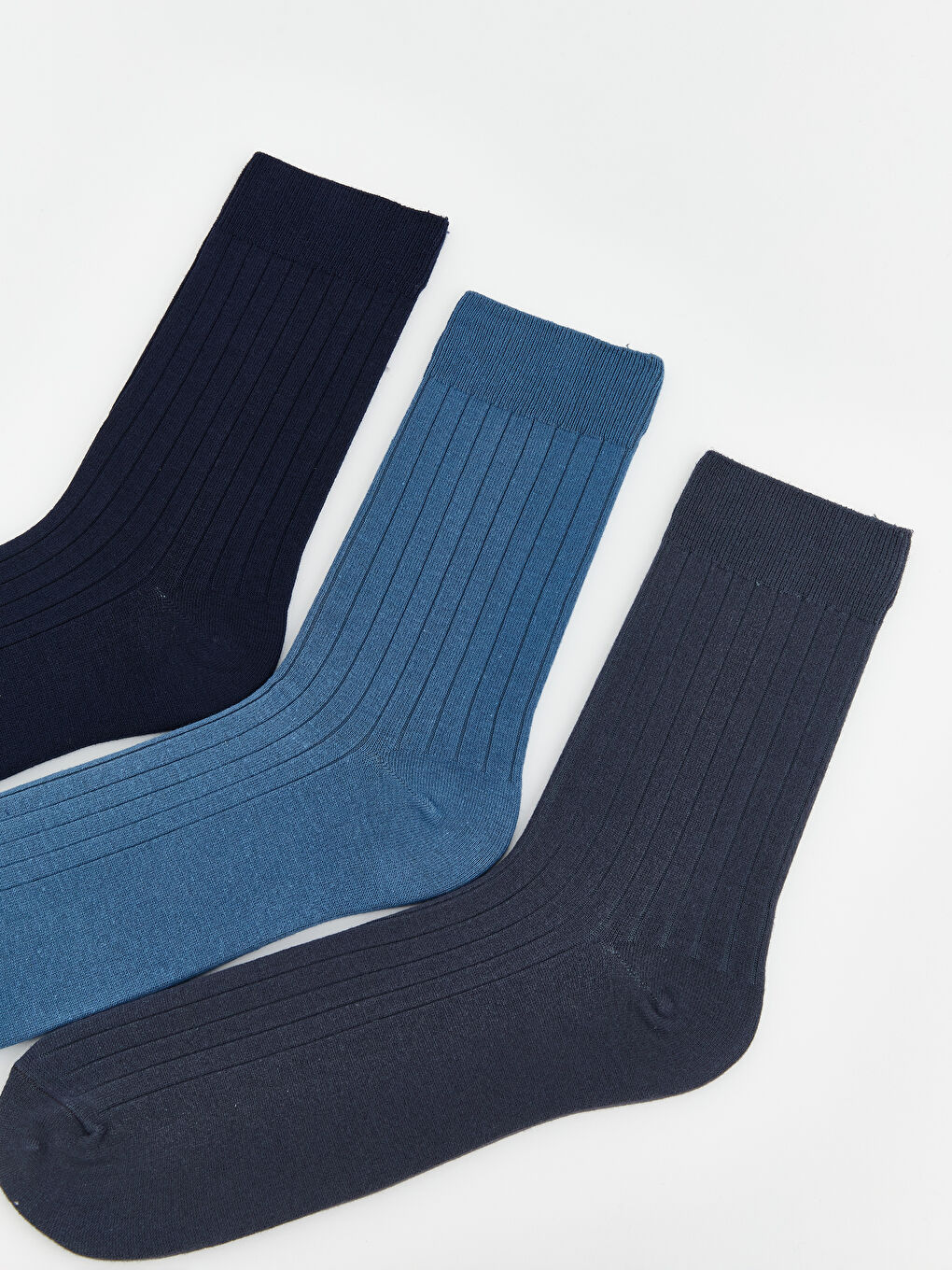Mavi Erkek Soket Çorap 3'lü-1