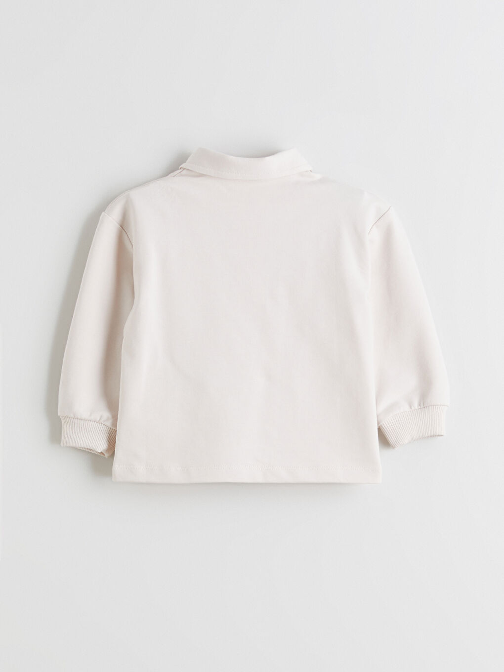 Bej Polo Yaka Erkek Bebek Sweatshirt ve Pantolon-3