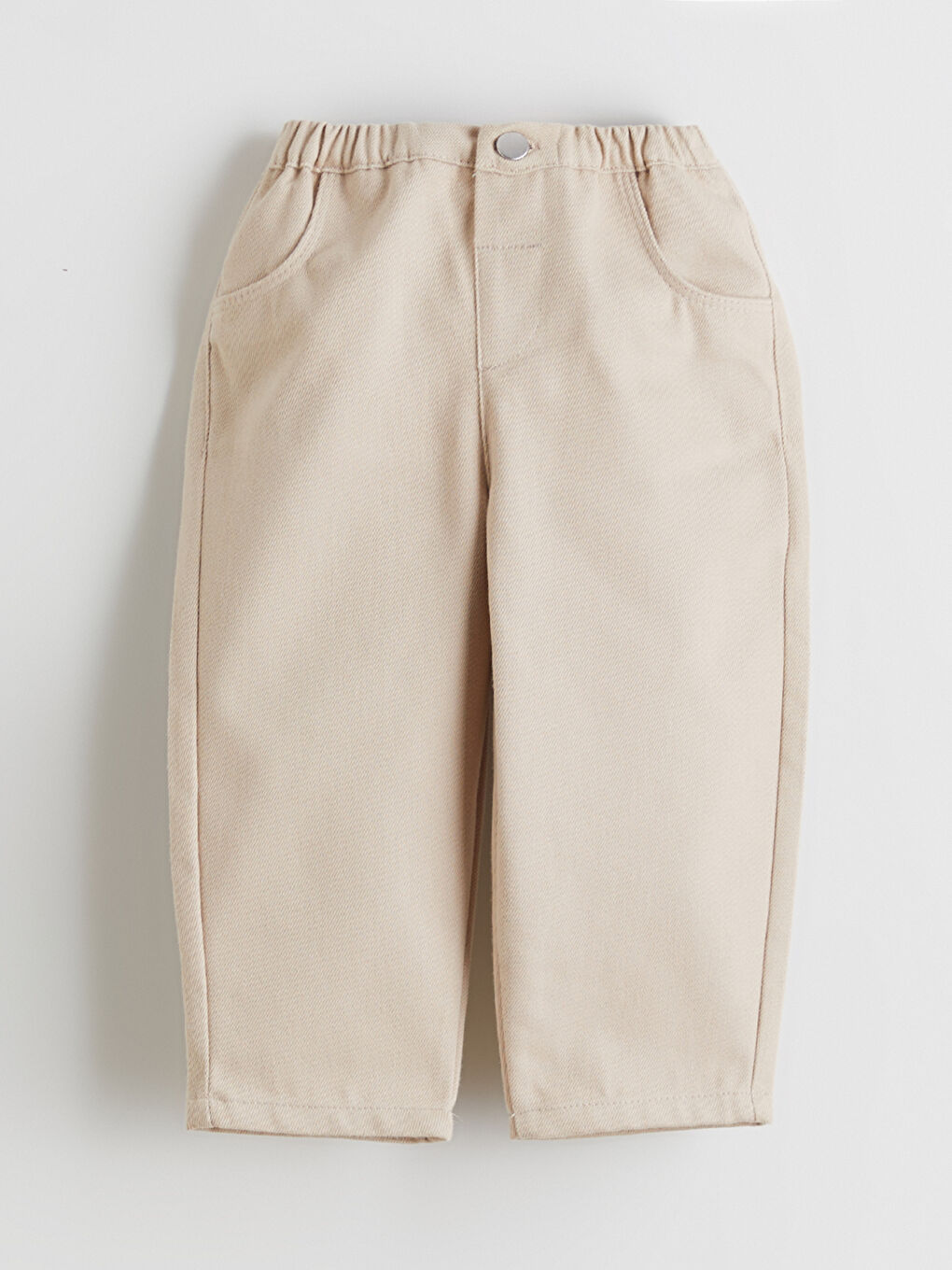 Bej Polo Yaka Erkek Bebek Sweatshirt ve Pantolon-4