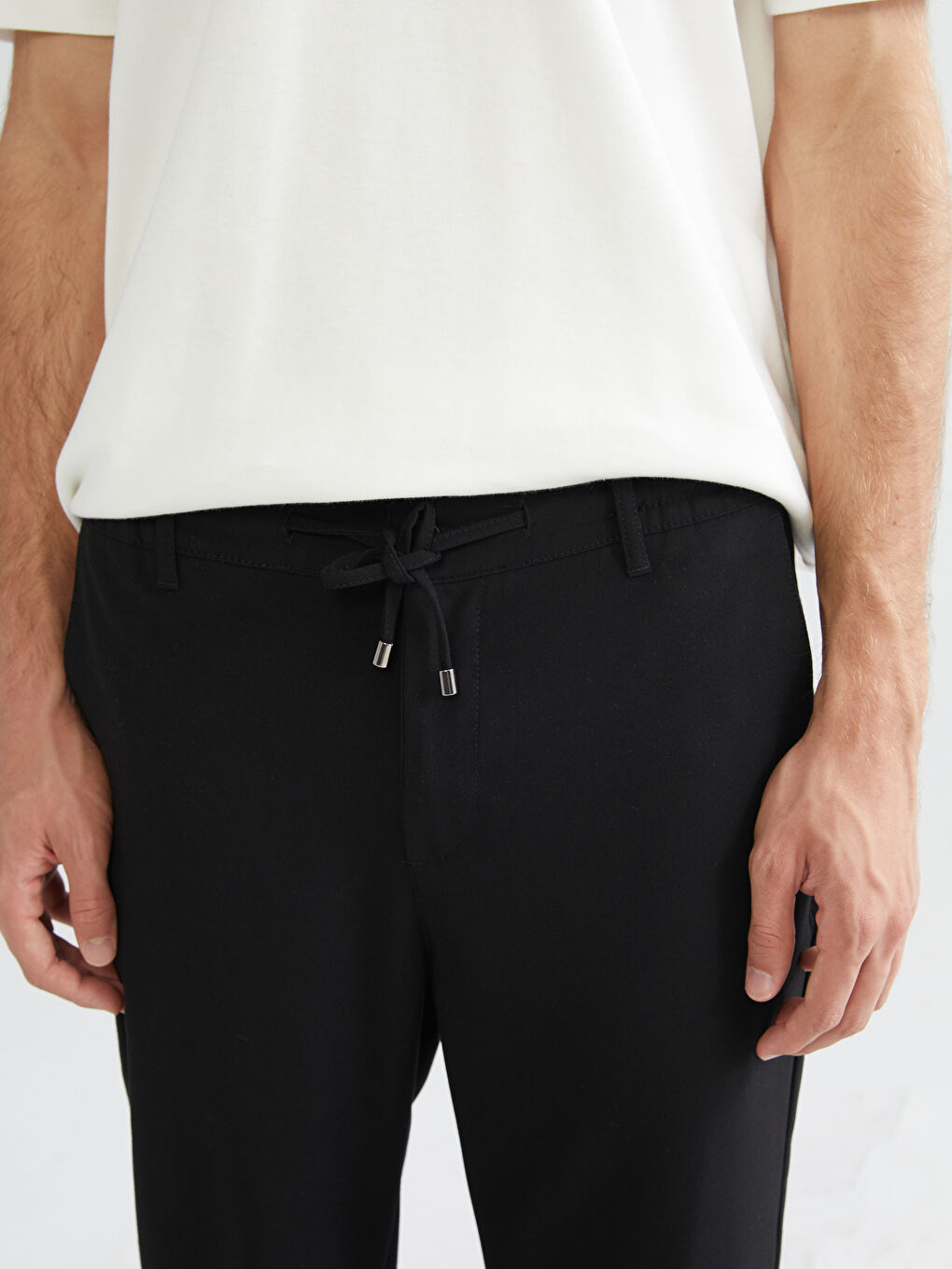 Siyah Slim Fit Erkek Pantolon-2