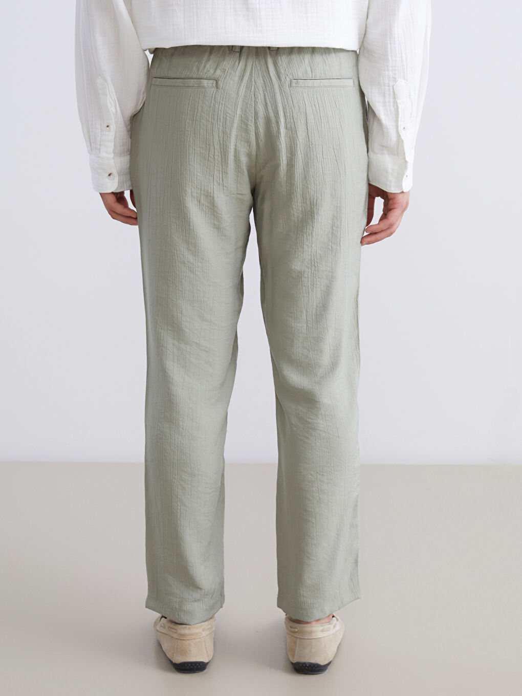 Yeşil Standart Kalıp Erkek Pantolon-7