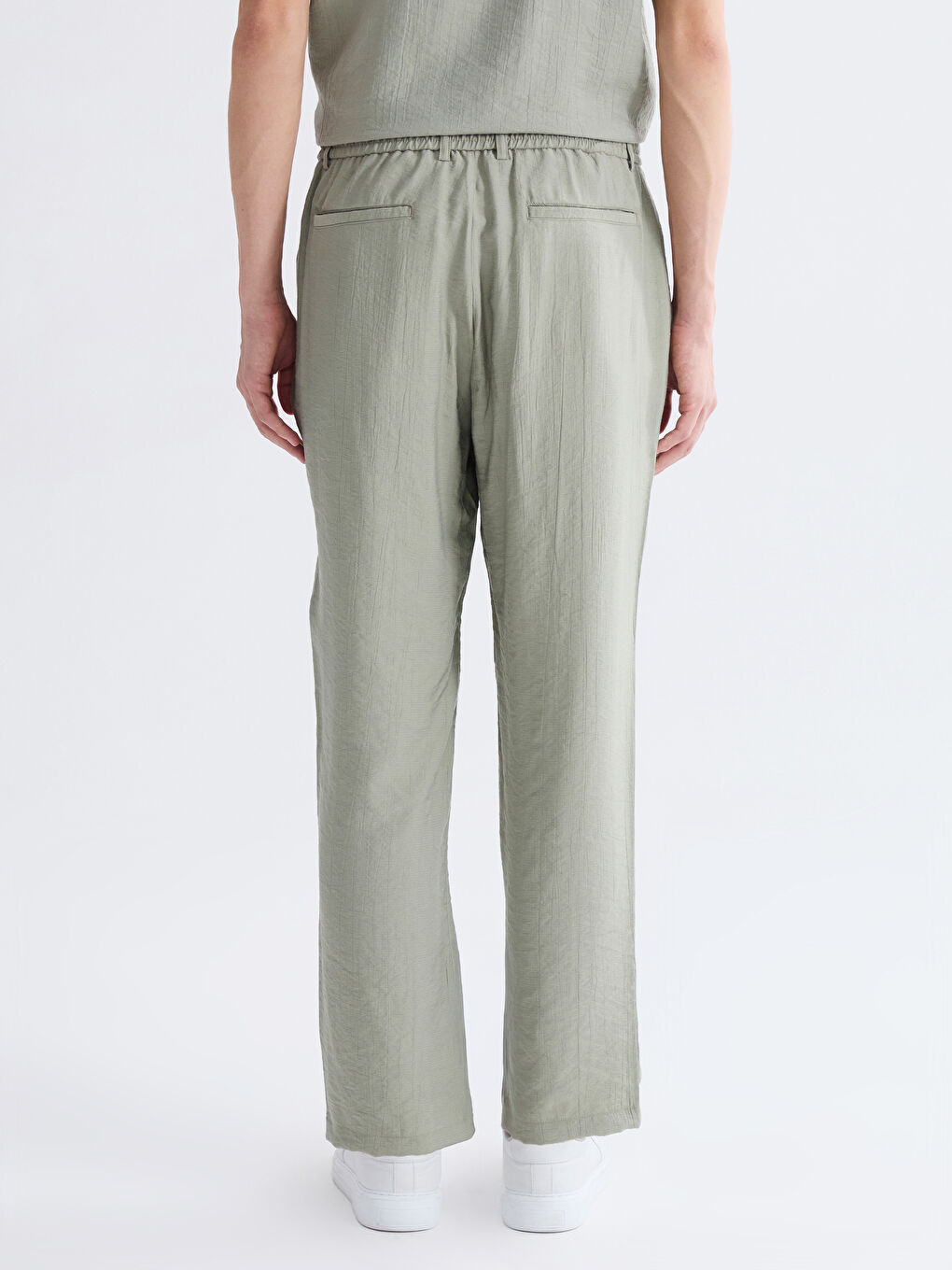 Yeşil Standart Kalıp Erkek Pantolon-6