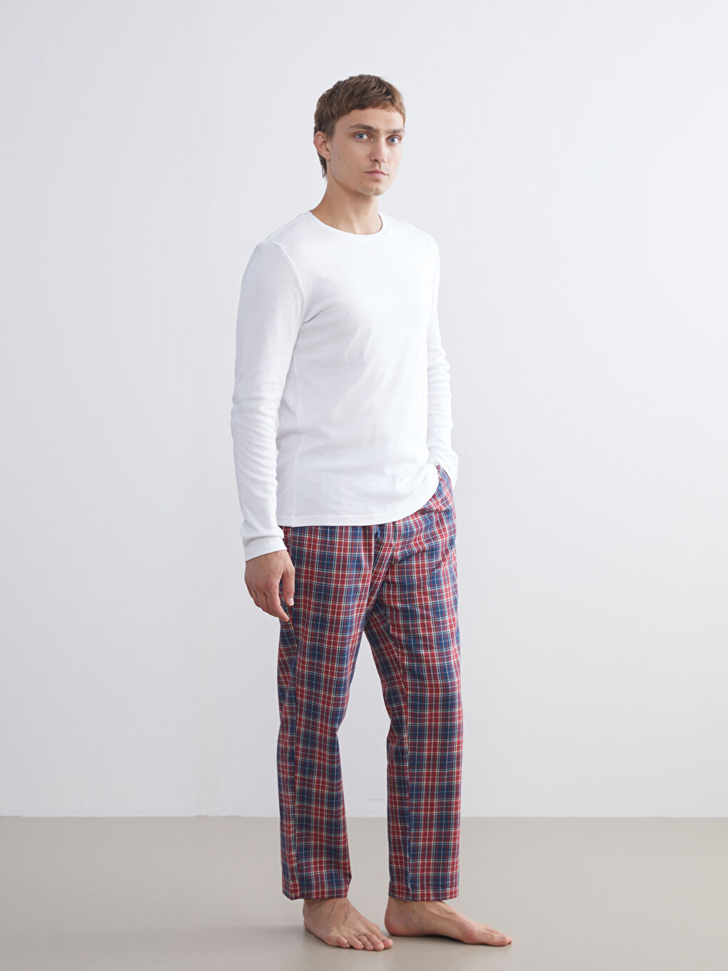Regular Fit Plaid Men's Pyjama Bottoms