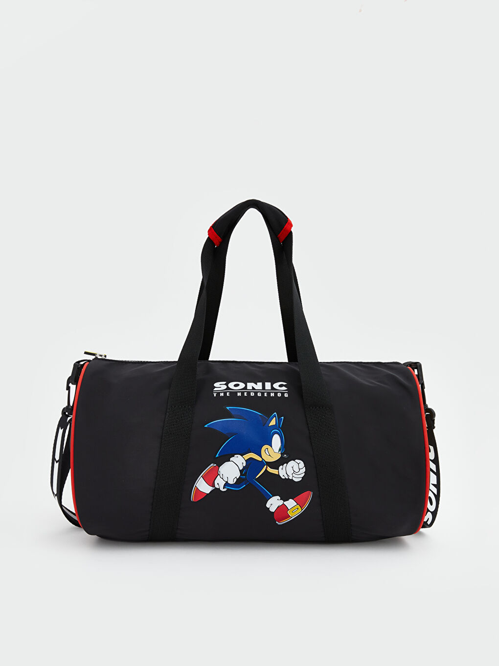 Siyah Sonic Baskılı Erkek Çocuk Spor Çantası