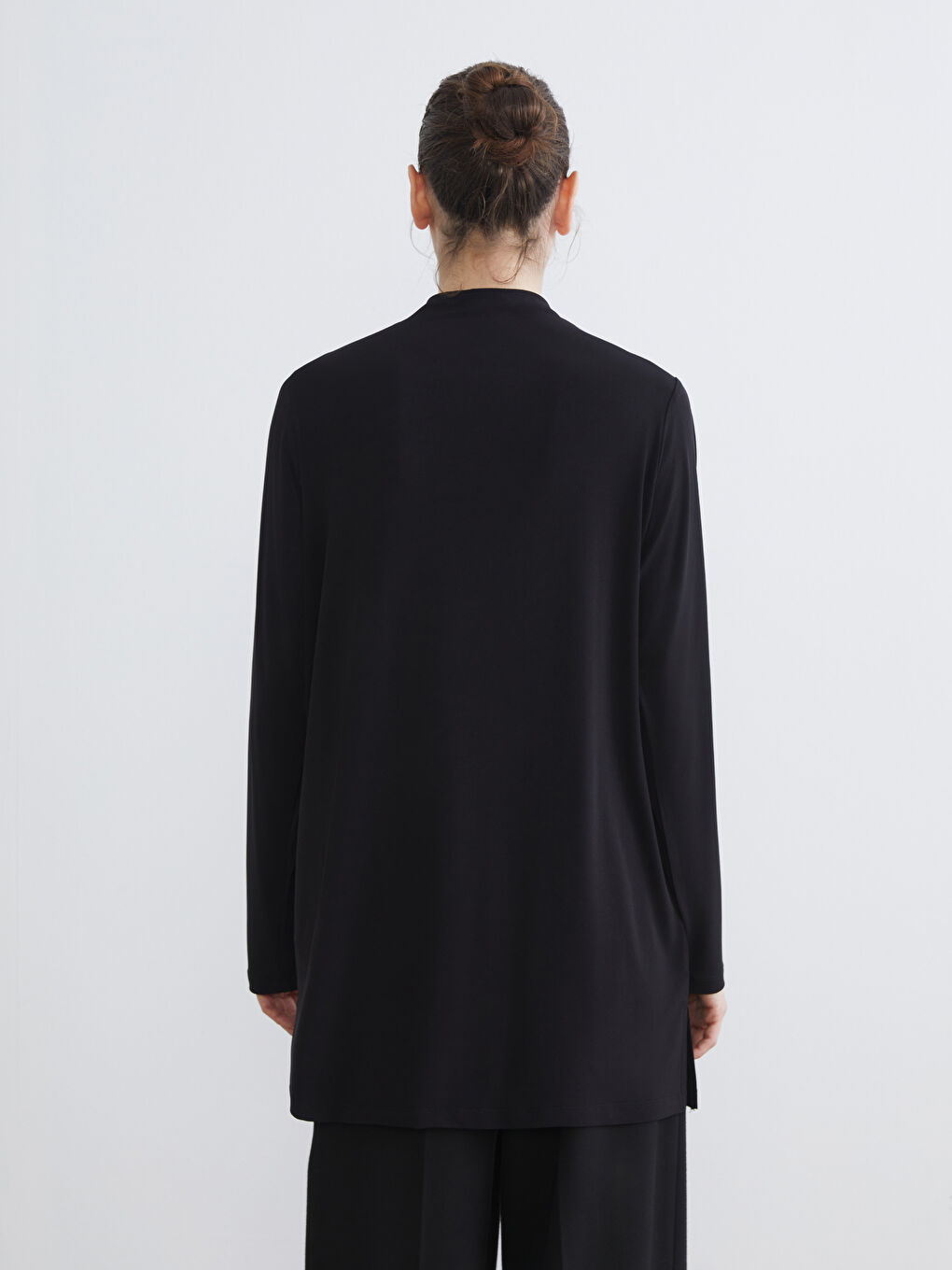 Siyah Dik Yaka Kadın Tunik-3