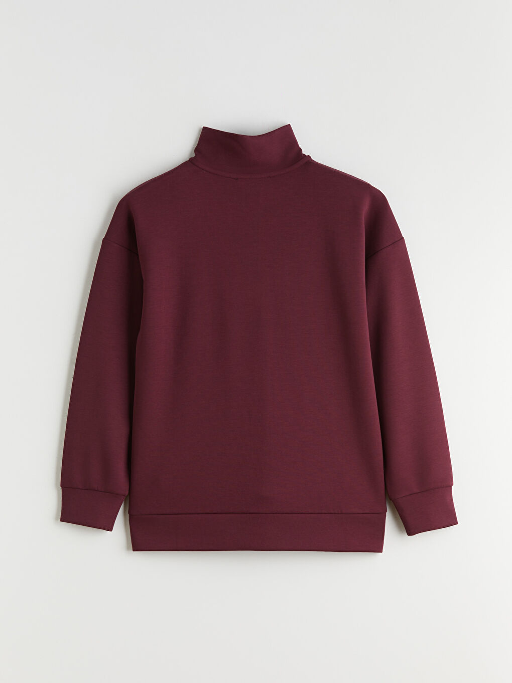 Mürdüm Dik Yaka Kadın Sweatshirt-5