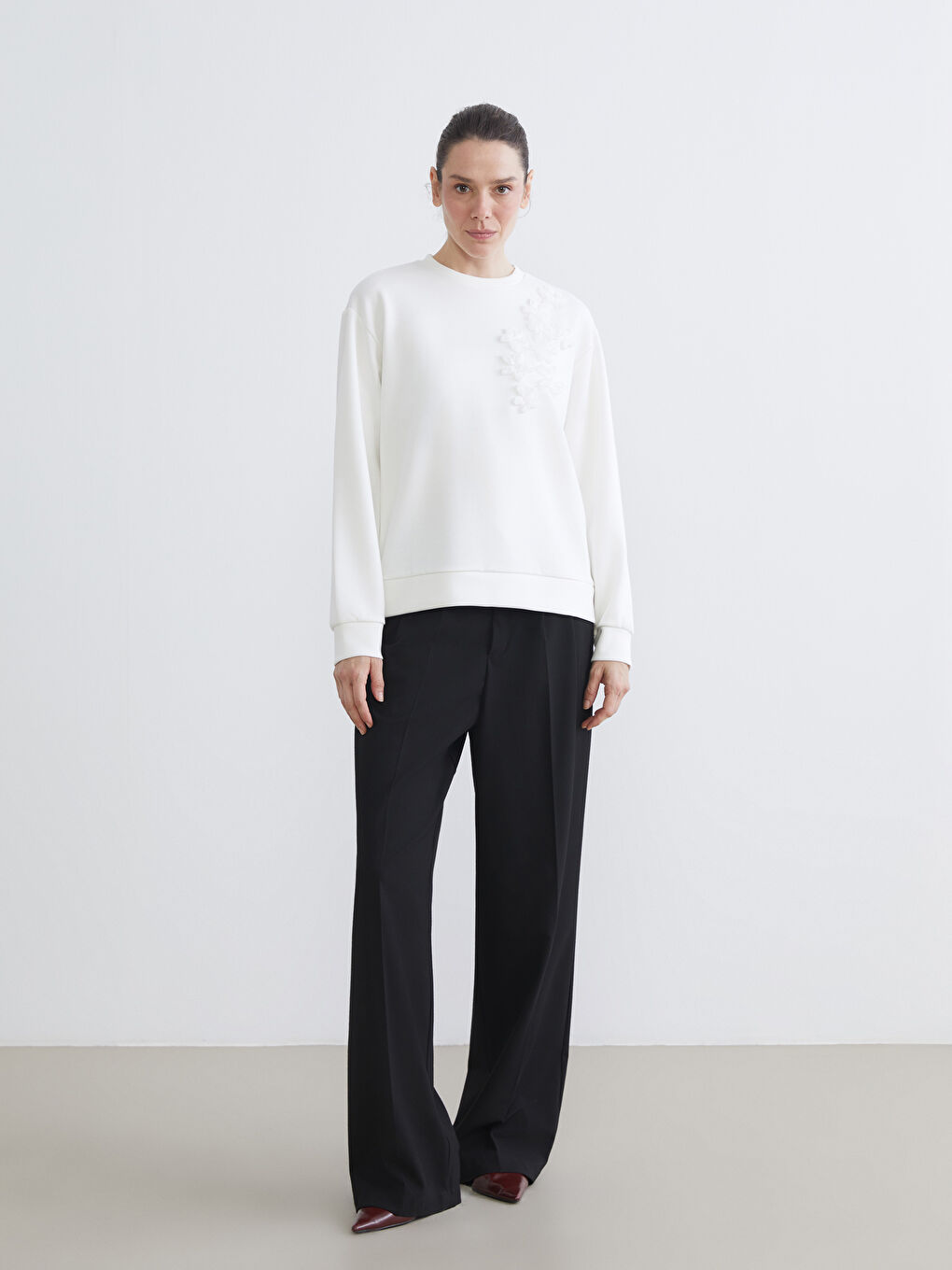 Crew Neck Women's Sweatshirt-1