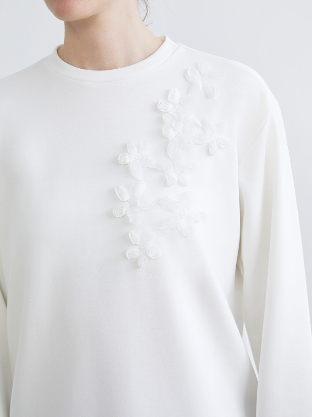 Crew Neck Women's Sweatshirt-2