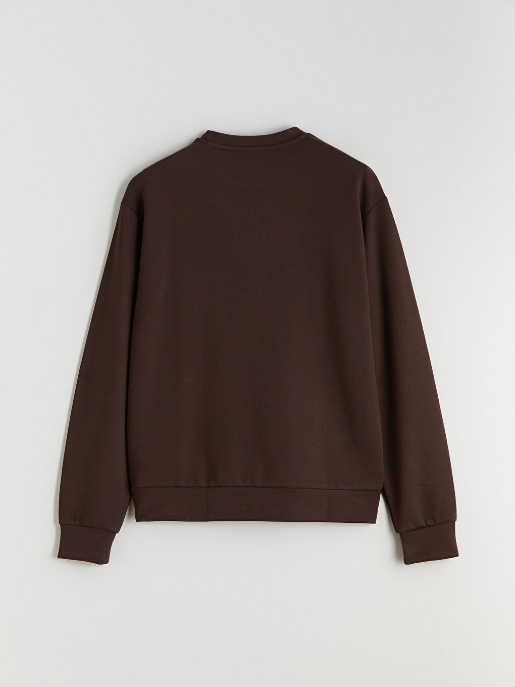 Kahverengi Bisiklet Yaka Taşlı Kadın Sweatshirt-5