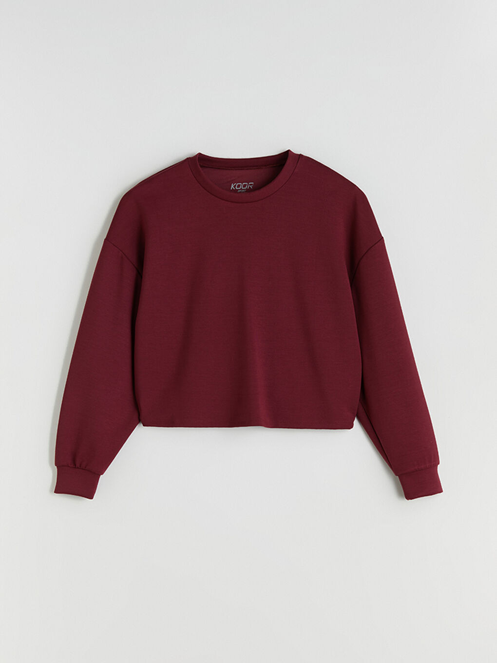 Mürdüm Bisiklet Yaka Modal Karışımlı Kadın Sweatshirt-5