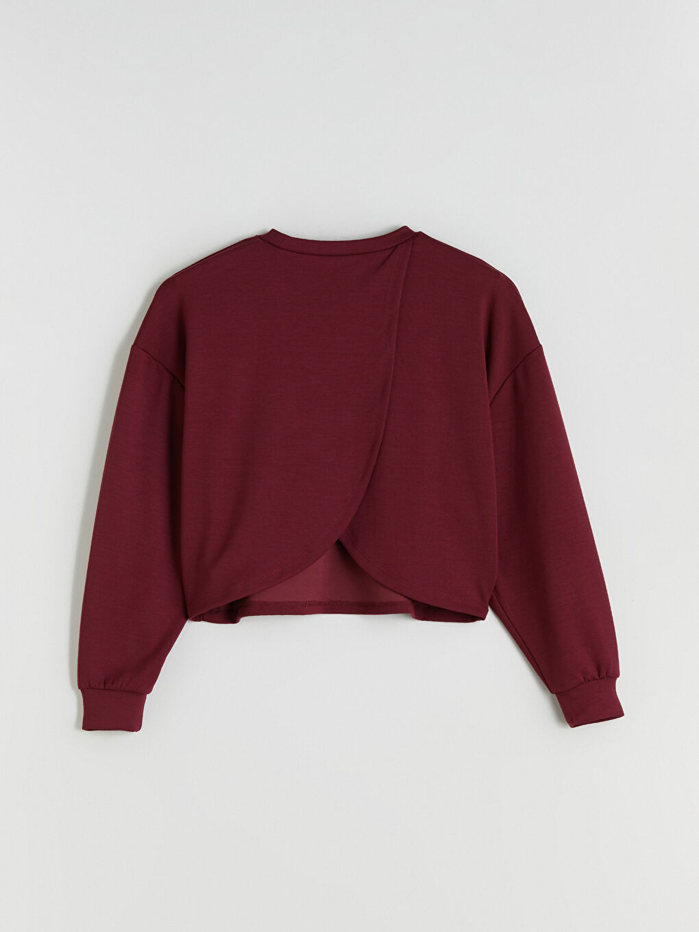 Mürdüm Bisiklet Yaka Modal Karışımlı Kadın Sweatshirt-6