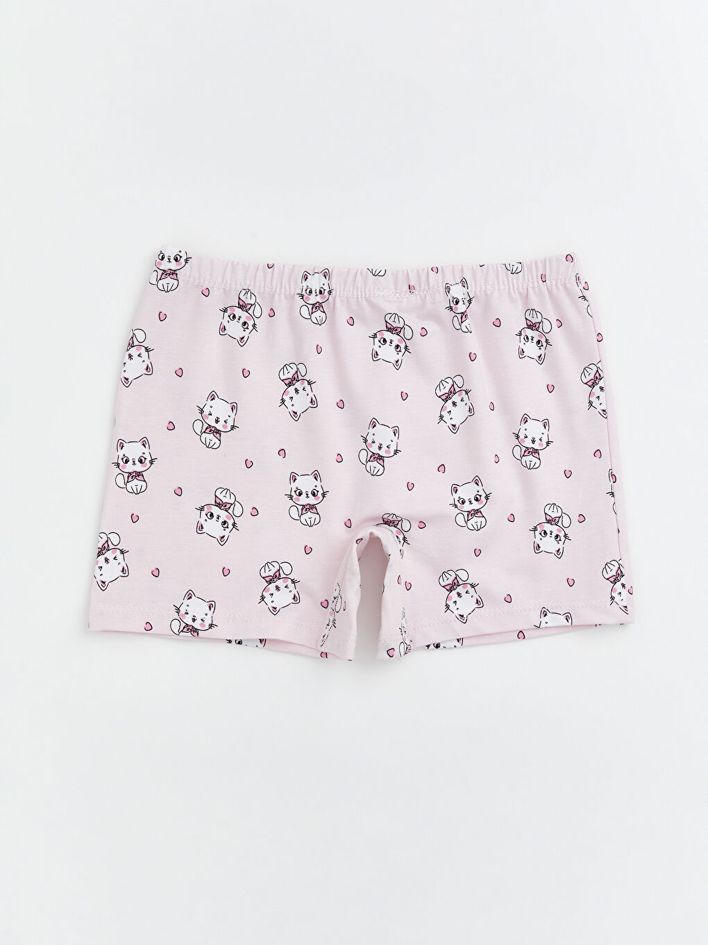 Pembe Kedi Baskılı Kız Çocuk Boxer-1