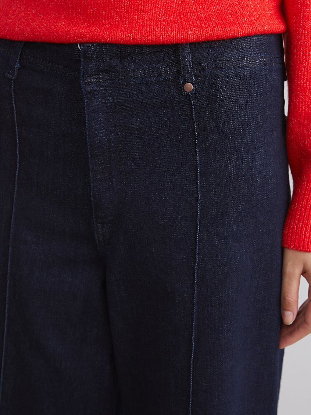 İndigo Wideleg Kadın Jean Pantolon-2