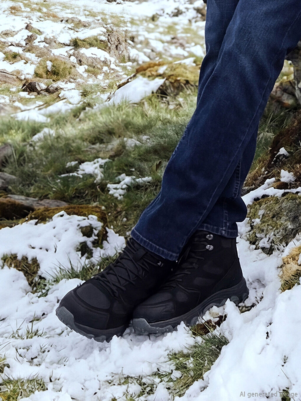 Siyah Bağcıklı Erkek Trekking Bot