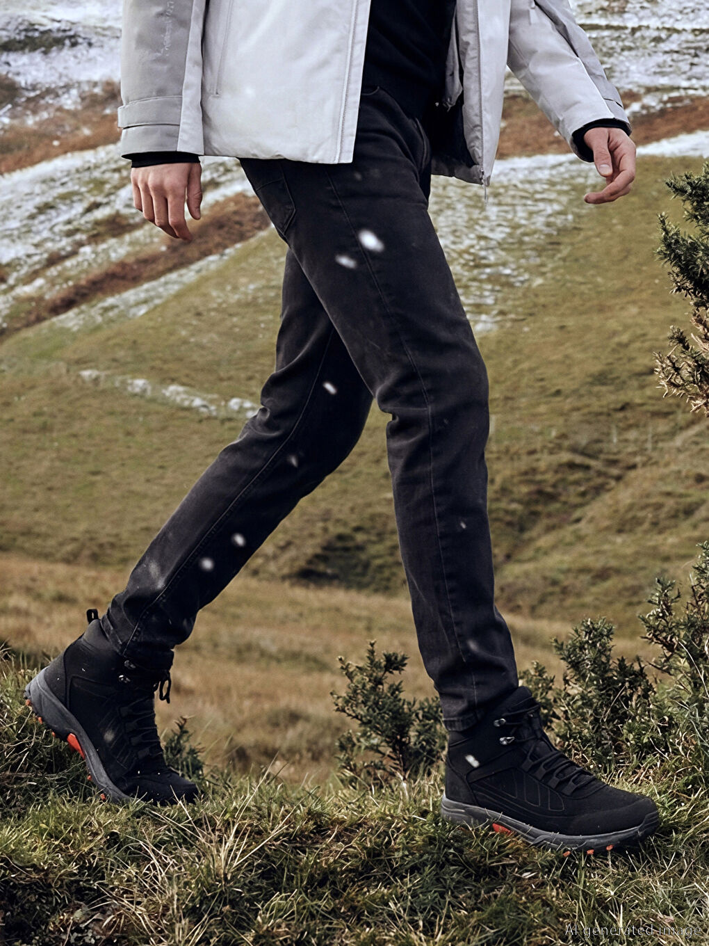 Siyah Bağcıklı Erkek Trekking Bot-1