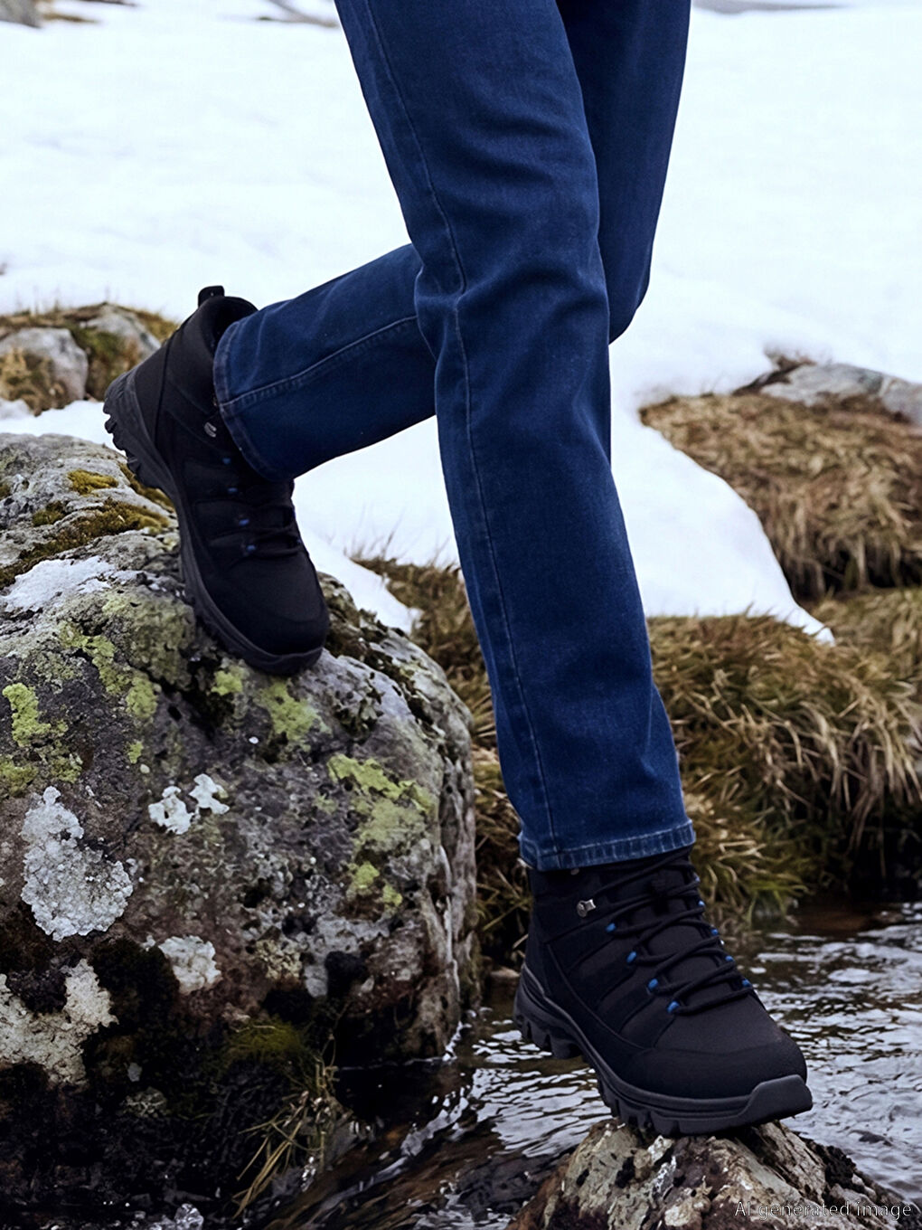 Siyah Bağcıklı Erkek Trekking Bot-1