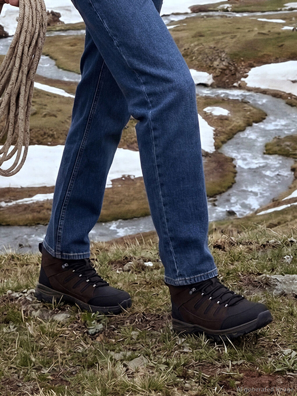 Kahverengi Bağcıklı Erkek Trekking Bot