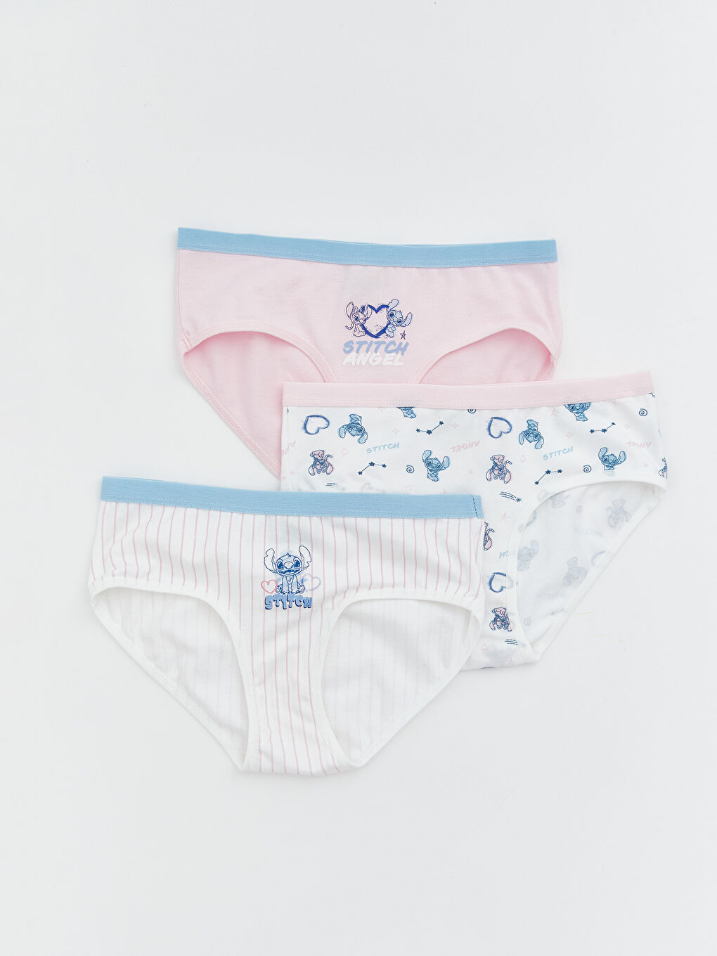 Stitch and Angel Printed Girls' Knickers 3-pack